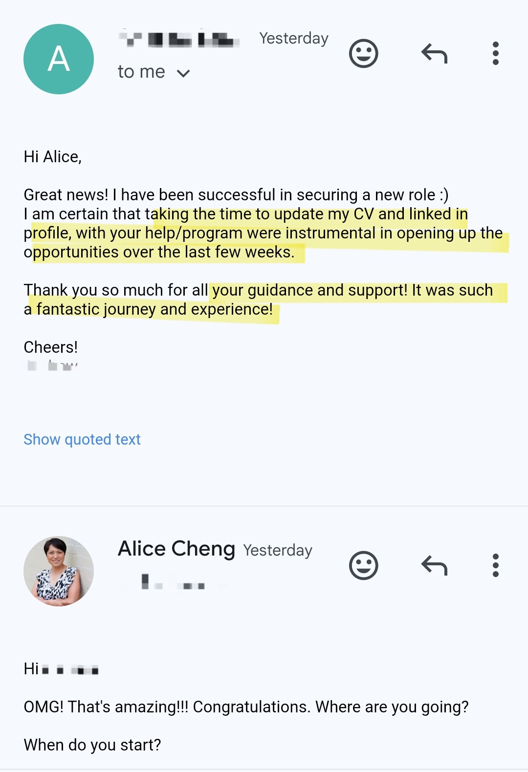 Testimonial from A.N.