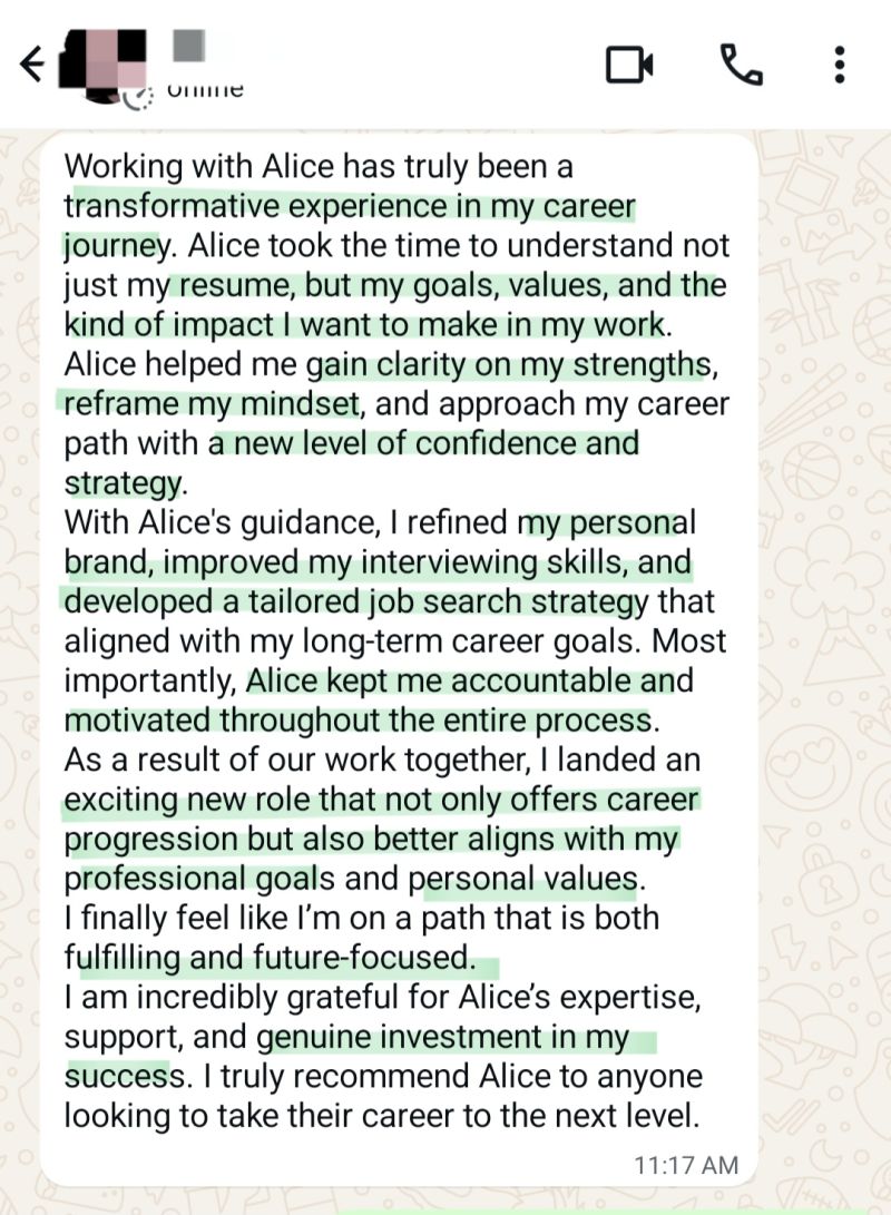 Testimonial from E.C.